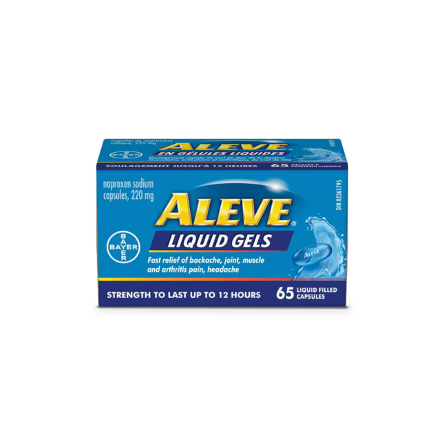 Aleve - Liquid Gels - Strength To Last Up To 12 Hours | 65 Liquid Filled Capsules