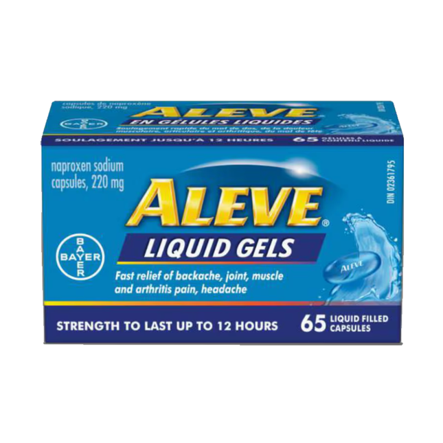 Aleve - Naproxen 220 mg | 65 Liquid Filled Capsules