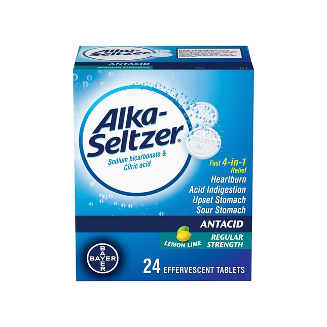 Alka-Seltzer - Antacid Regular Strength Lemon Lime | 24 Tablets