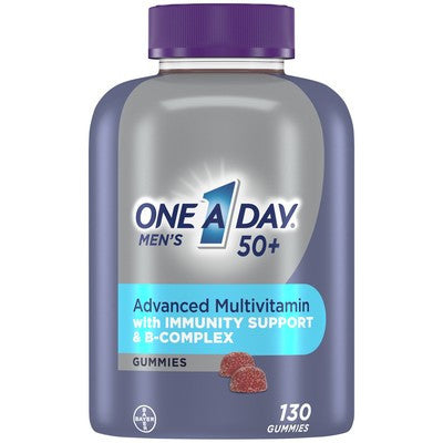 Un par jour – Multivitamines avancées pour hommes de 50 ans et plus – avec soutien immunitaire et complexe B | 130 gommes