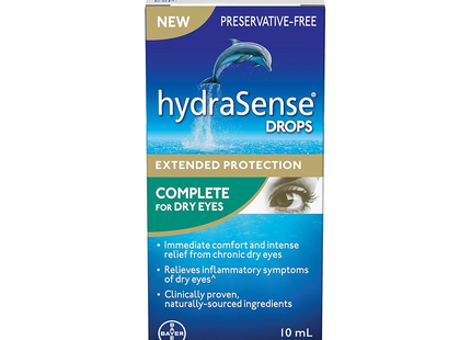 HydraSense - Gouttes de protection prolongée, complètes pour les yeux secs | 10 ml