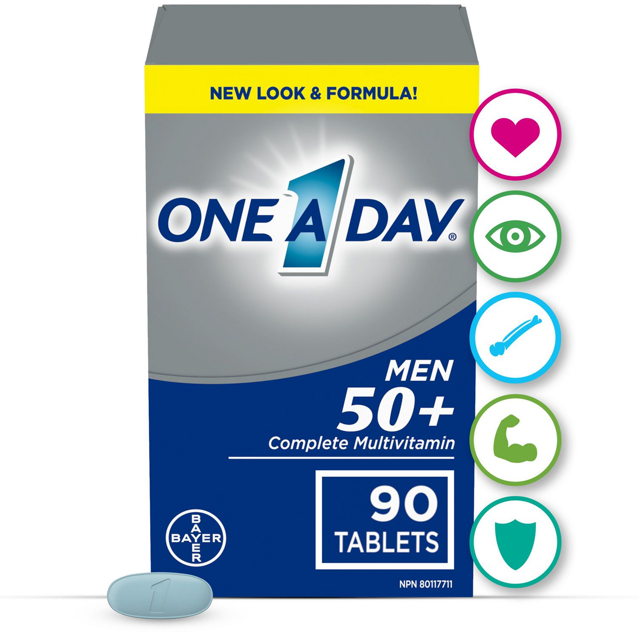 One A Day - Men 50+ Complete Multivitamin | 90 Tablets – White Cross E