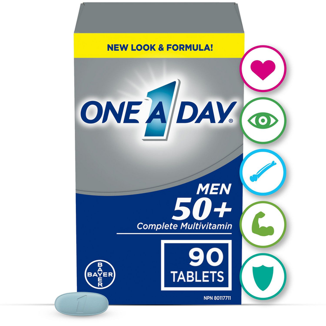 One A Day - Men 50+ Complete Multivitamin | 90 Tablets
