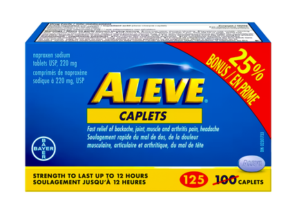 Aleve - Naproxen Sodium 220 mg | 100+25 Caplets