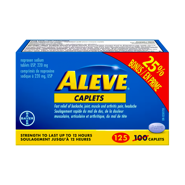 Aleve - Naproxen Sodium 220 mg | 100+25 Caplets