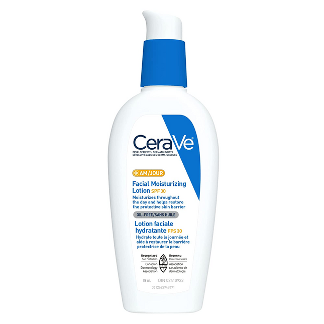 CERAVE - Lotion Hydratante Visage AM SPF 30 - Jour/Jour | 59 ou 89 ml