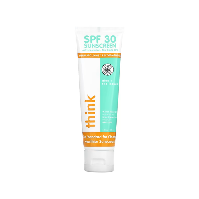 Think - Écran solaire minéral SPF 30 avec aloès + feuilles de thé | 89 ml