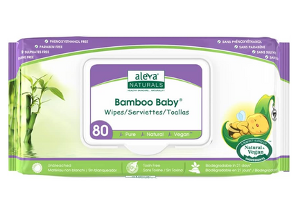 Aleva - Bamboo Baby Wipes | 80 Wipes