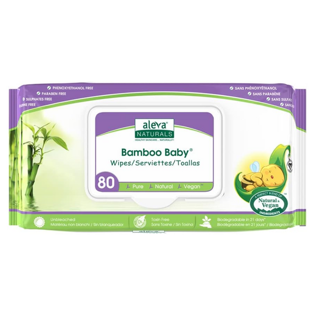 Aleva - Bamboo Baby Wipes | 80 Wipes