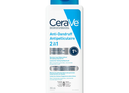 CeraVe - 2IN1 Anti-Dandruff Hydrating Shampoo and Conditioner, For All Hair Types | 355 mL