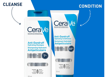 CeraVe - Anti-Dandruff Hydrating Shampoo for Men & Women, Sulfate Free, For All Hair Types | 355 mL