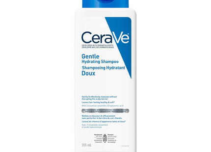CeraVe - Gentle Hydrating Shampoo for Men & Women, For All Hair Types | 355 mL