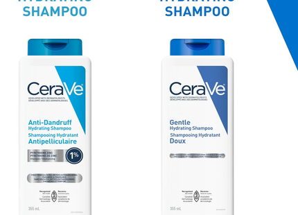 CeraVe - Gentle Hydrating Shampoo for Men & Women, For All Hair Types | 355 mL