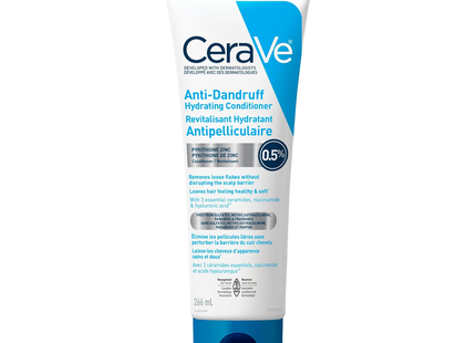 CeraVe - Anti Dandruff Hydrating Conditioner, Removes loose Flakes, Sulfate-Free, For All Hair Types | 266 mL