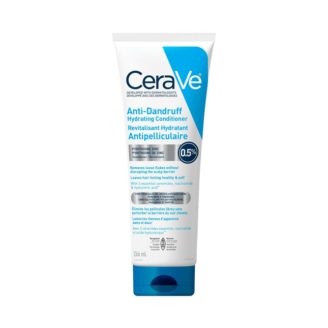 CeraVe - Anti Dandruff Hydrating Conditioner, Removes loose Flakes, Sulfate-Free, For All Hair Types | 266 mL