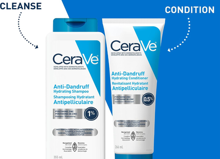 CeraVe - Anti Dandruff Hydrating Conditioner, Removes loose Flakes, Sulfate-Free, For All Hair Types | 266 mL