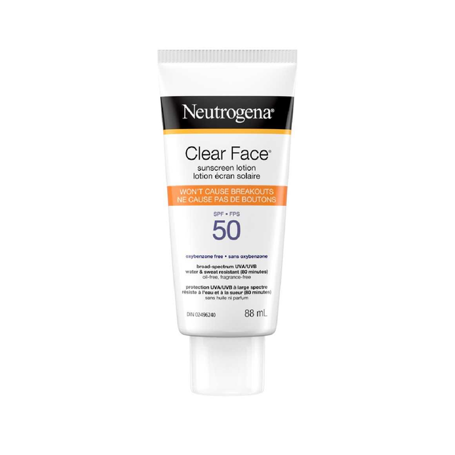 Neutrogena - Lotion écran solaire transparente pour le visage - FPS 50 | 88 ml