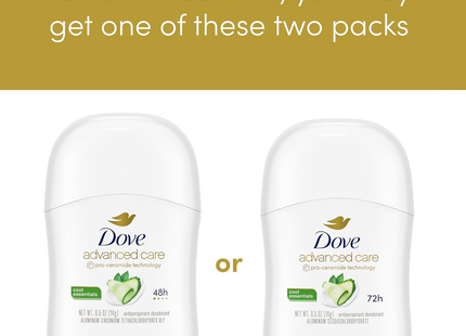 Dove - Advanced Care Cool Essentials 72H Antiperspirant Stick - Travel Size | 14 g