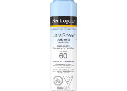 Neutrogena - Ultra Sheer Body Mist Sunscreen SPF 60 | 141 g