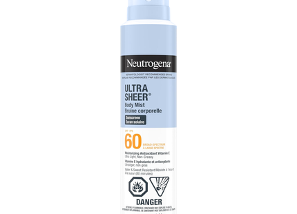 Neutrogena - Écran solaire en brume corporelle ultra transparente SPF 60 | 141g