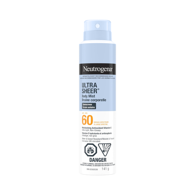 Neutrogena - Écran solaire en brume corporelle ultra transparente SPF 60 | 141g