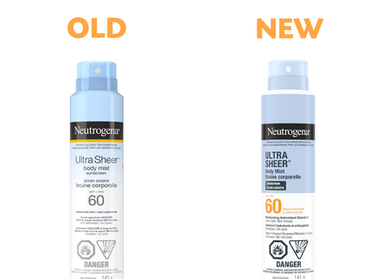 Neutrogena - Écran solaire en brume corporelle ultra transparente SPF 60 | 141g