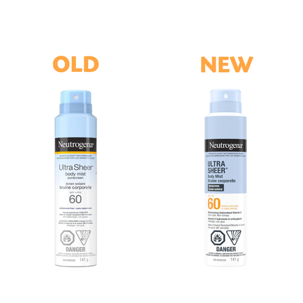 Neutrogena - Écran solaire en brume corporelle ultra transparente SPF 60 | 141g