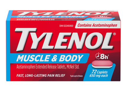 Tylenol - Muscle & Body 8h Extended Release Acetaminophen 650 mg | 72 Caplets