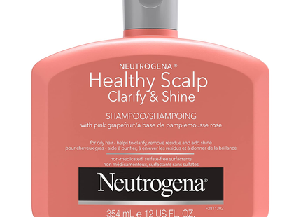 Neutrogena - Healthy Scalp - Clarify & Shine Shampoo with Pink Grapefruit - for Oily Hair | 354 mL
