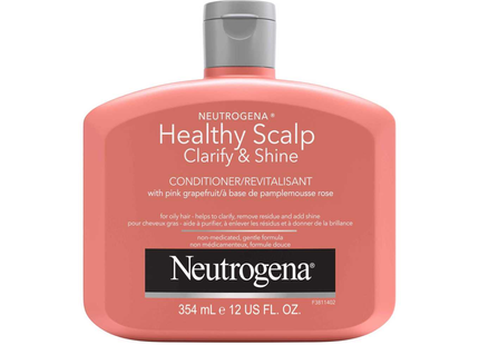 Neutrogena - Healthy Scalp - Après-shampoing clarifiant et brillant au pamplemousse rose - pour cheveux gras | 354 ml