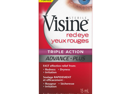 Visine - Red Eye - Eye Drops - Triple Action Advance | 15 mL