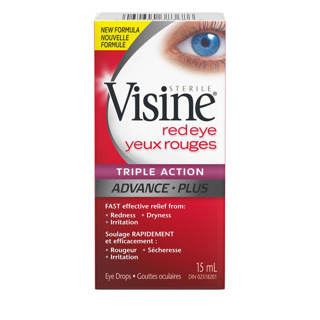 Visine - Red Eye - Eye Drops - Triple Action Advance | 15 mL