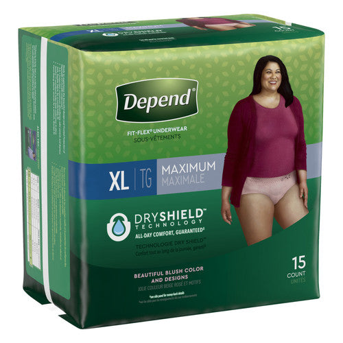 Depend - Fit-Flex Incontinence Underwear for Women - Maximum Absorbency - EXTRA LARGE | 15 Count