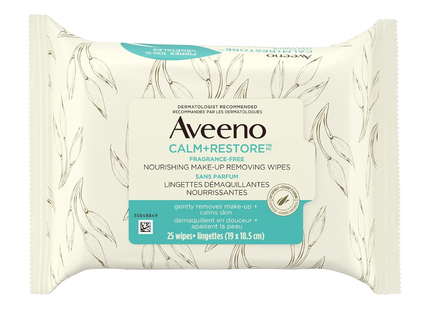 Aveeno - Calm + Restore Makeup Removing Wipes | 25 Wipes