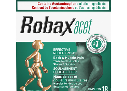 Robaxacet Effective Pain Relief Caplets | 18 Caplets