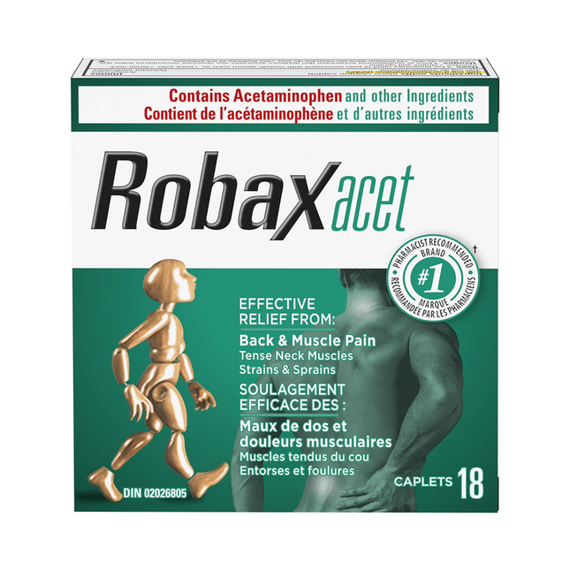 Robaxacet Effective Pain Relief Caplets | 18 Caplets