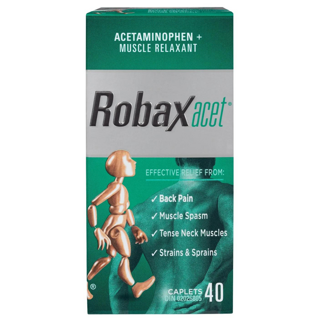 Robaxacet - Effective Pain Relief Caplets | 40 Caplets