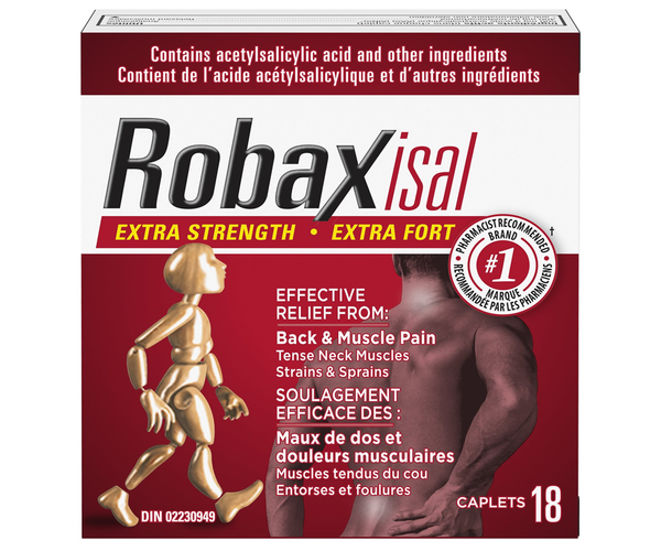 Robaxisal - Extra Strength Back & Muscle Pain Relief | 18 Caplets ...