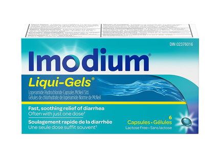 Imodium - Liqui-Gels for Soothing Relief of Diarrhea 2 mg - Adults | 6 Capsules