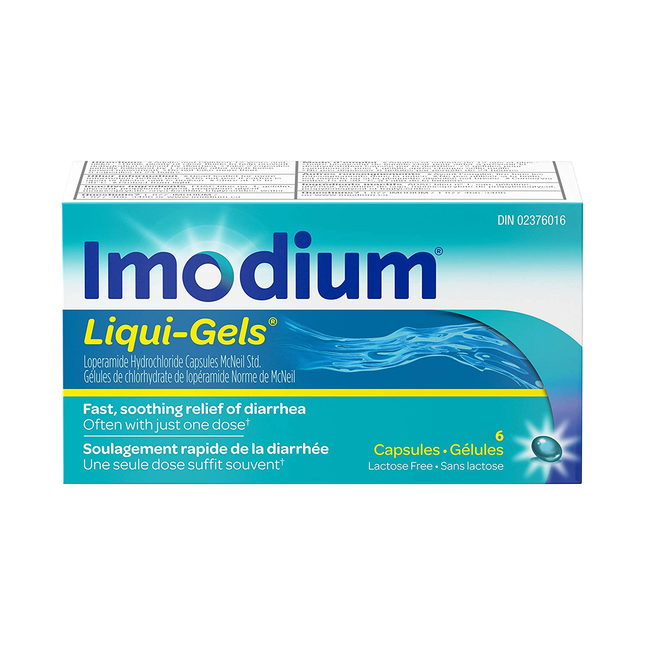 Imodium - Liqui-Gels pour soulager la diarrhée 2 mg - Adultes | 6 gélules