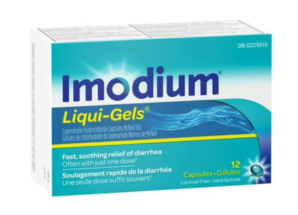 Imodium - Liqui-Gels pour soulager la diarrhée | 12 gélules