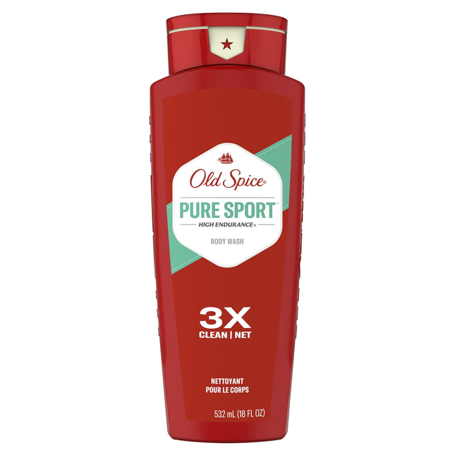 Old Spice - Nettoyant pour le corps Pure Sport haute endurance 3X Clean | 532 ml