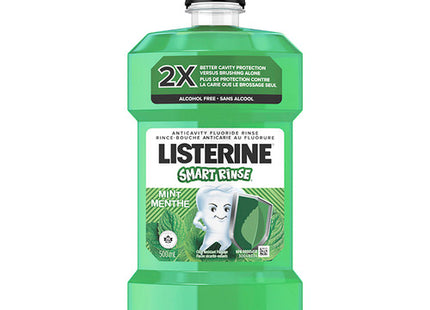 Listerine - Smart Rinse - Anticavity Fluoride Mouthwash - Alcohol Free - Mint Flavour | 500 mL