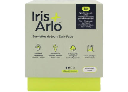 Iris + Arlo - Daily Pads, Regular | 10 Pads
