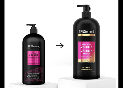 TRESemmé - Shampooing Volume Amplifié 24h Corps & Soulèvement avec Protection Thermique | 828 mL