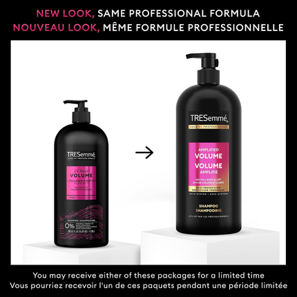 TRESemmé - Shampooing Volume Amplifié 24h Corps & Soulèvement avec Protection Thermique | 828 mL