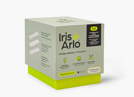 Iris + Arlo - Organic Cotton Pantyliners | Regular 20 Ct