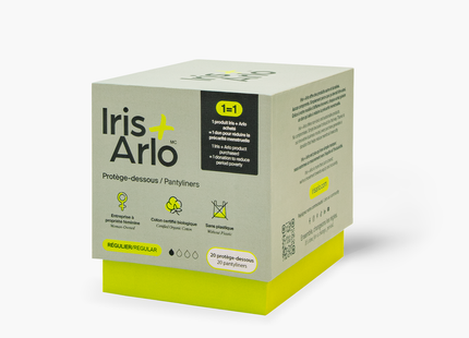 Iris + Arlo - Organic Cotton Pantyliners | Regular 20 Ct