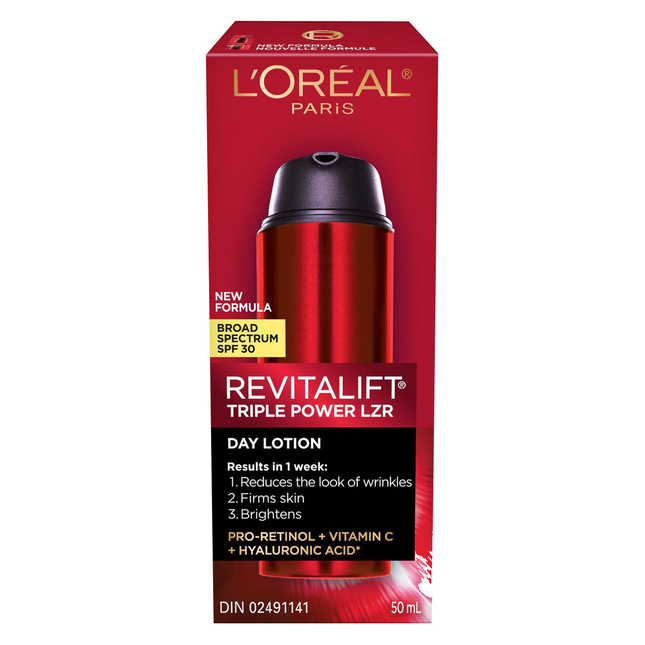 L'Oréal - Lotion de jour Revitalift Triple Power LZR - Pro-Rétinol + Vitamine C + Acide Hyaluronique | 50 ml