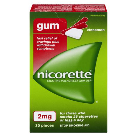 Nicorette 2 mg Nicotine Gum - Cinnamon | 30 Pieces